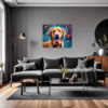 Friendly Labrador Retriever Living Room Demo