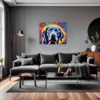 Friendly Labrador Retriever Living Room Demo