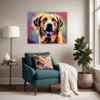 Friendly Labrador Retriever Living Room Demo