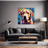 Friendly Labrador Retriever Living Room Demo