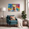 Friendly Labrador Retriever Living Room Demo