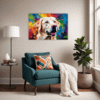 Friendly Labrador Retriever Living Room Demo
