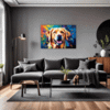 Friendly Labrador Retriever Living Room Demo