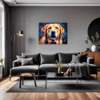Friendly Labrador Retriever Living Room Demo