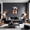 Friendly Labrador Retriever Living Room Demo