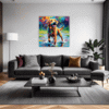 Friendly Labrador Retriever Living Room Demo