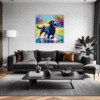 Friendly Labrador Retriever Living Room Demo