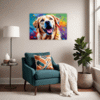 Friendly Labrador Retriever Living Room Demo