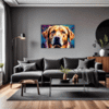 Friendly Labrador Retriever Living Room Demo