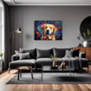 Friendly Labrador Retriever Living Room Demo
