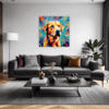 Friendly Labrador Retriever Living Room Demo