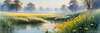 Frost-Kissed Meadow with Crystalline Grass at Dawn Landscape Art