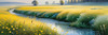 Frost-Kissed Meadow with Crystalline Grass at Dawn Landscape Art