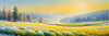 Frost-Kissed Meadow with Crystalline Grass at Dawn Landscape Art