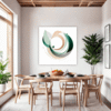 Geometric Flow Abstract Dining Room Demo