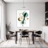 Geometric Flow Abstract Dining Room Demo