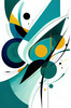 Geometric Abstraction Art of Fluid Motion Printable Image