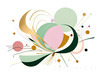 Geometric Abstraction Art Illustrating Fluid Motion
