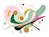 Geometric Abstraction Art Illustrating Fluid Motion