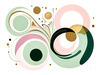 Geometric Abstraction Art Illustrating Fluid Motion