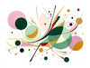 Geometric Abstraction Art Illustrating Fluid Motion
