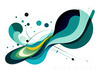 Geometric Abstraction Art of Fluid Motion Printable Image