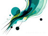 Geometric Abstraction Art of Fluid Motion Printable Image