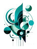 Geometric Abstraction Art of Fluid Motion Printable Image