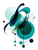 Geometric Abstraction Art of Fluid Motion Printable Image