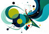 Geometric Abstraction Art of Fluid Motion Printable Image