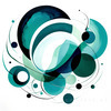 Geometric Abstraction Art of Fluid Motion Printable Image