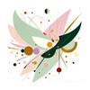 Geometric Abstraction Art Illustrating Fluid Motion