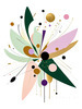 Geometric Abstraction Art Illustrating Fluid Motion