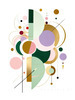 Geometric Abstraction Art Illustrating Fluid Motion