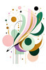 Geometric Abstraction Art Illustrating Fluid Motion