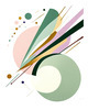 Geometric Abstraction Art Illustrating Fluid Motion