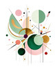 Geometric Abstraction Art Illustrating Fluid Motion