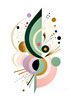 Geometric Abstraction Art Illustrating Fluid Motion