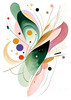 Geometric Abstraction Art Illustrating Fluid Motion