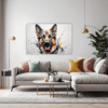German Shepherd Abstract Art Living Room Demo