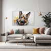 German Shepherd Abstract Art Living Room Demo