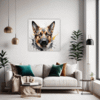 German Shepherd Abstract Art Living Room Demo