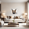 German Shepherd Abstract Art Living Room Demo