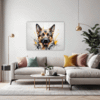 German Shepherd Abstract Art Living Room Demo