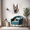 German Shepherd Abstract Art Living Room Demo