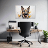 German Shepherd Abstract Art Office Demo