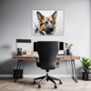 German Shepherd Abstract Art Office Demo