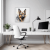 German Shepherd Abstract Art Office Demo