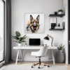 German Shepherd Abstract Art Office Demo