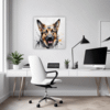 German Shepherd Abstract Art Office Demo